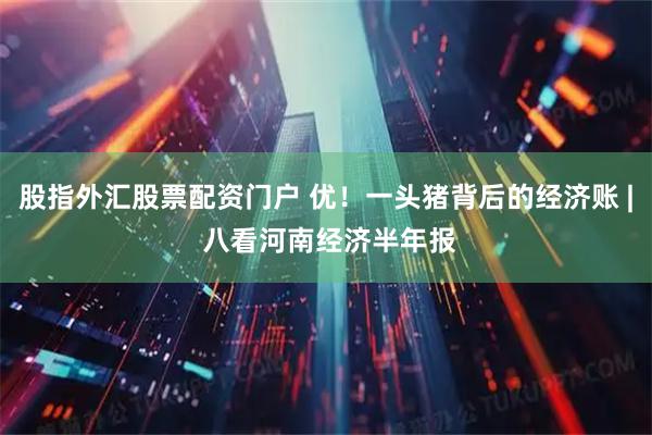 股指外汇股票配资门户 优！一头猪背后的经济账 | 八看河南经济半年报
